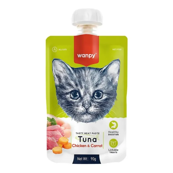 پودینگ گربه ونپی ماهی و مرغ و هویج گربه 90 گرم
