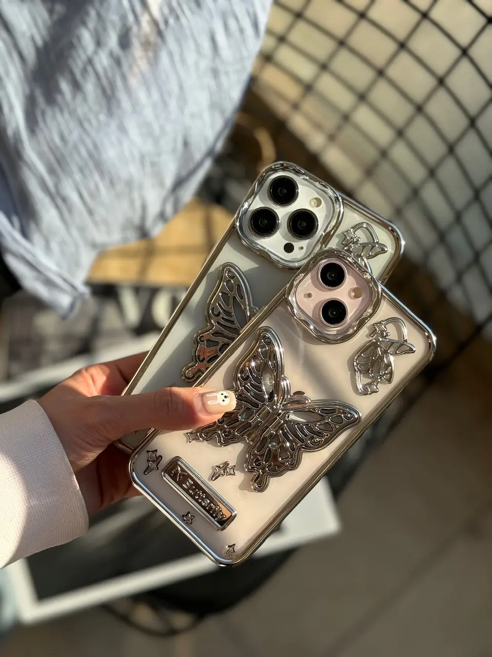 قاب پروانه باز شو نقره ای
