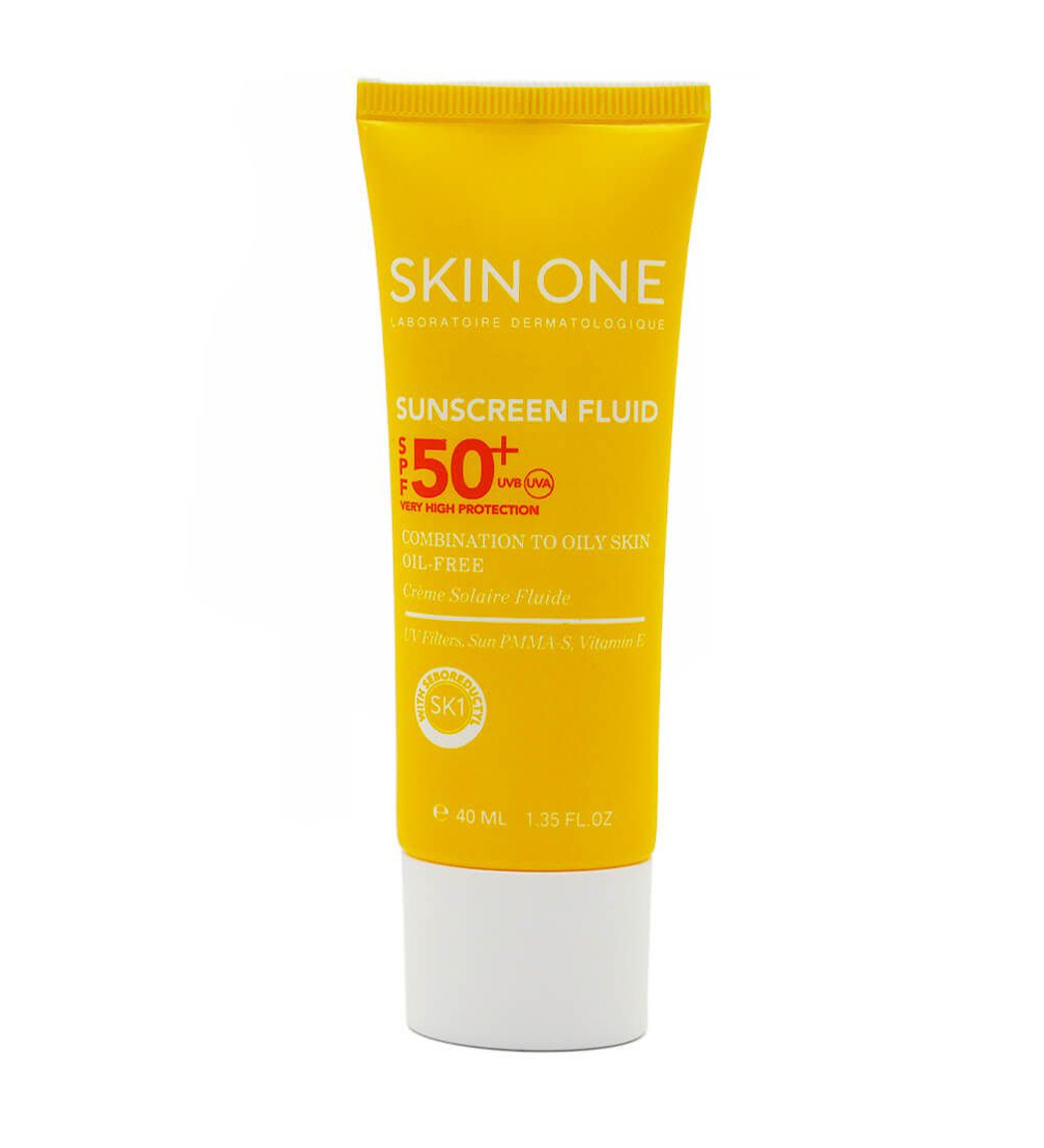 فلوئید ضد آفتاب بی رنگ اسکین وان SPF50 مناسب پوست های چرب و مختلط حجم 40 میلی لیتر