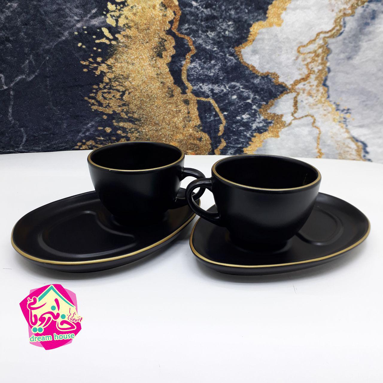 ست دونفره فنجان دیس دار کرامیکا