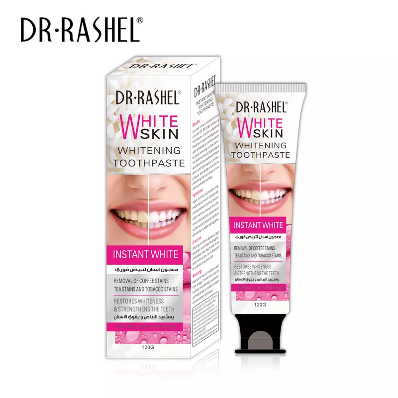 خمیر دندان سفید کننده فوری دکتر راشل اورجینال 120گرم DR.RASHEL Whitening Toothpaste