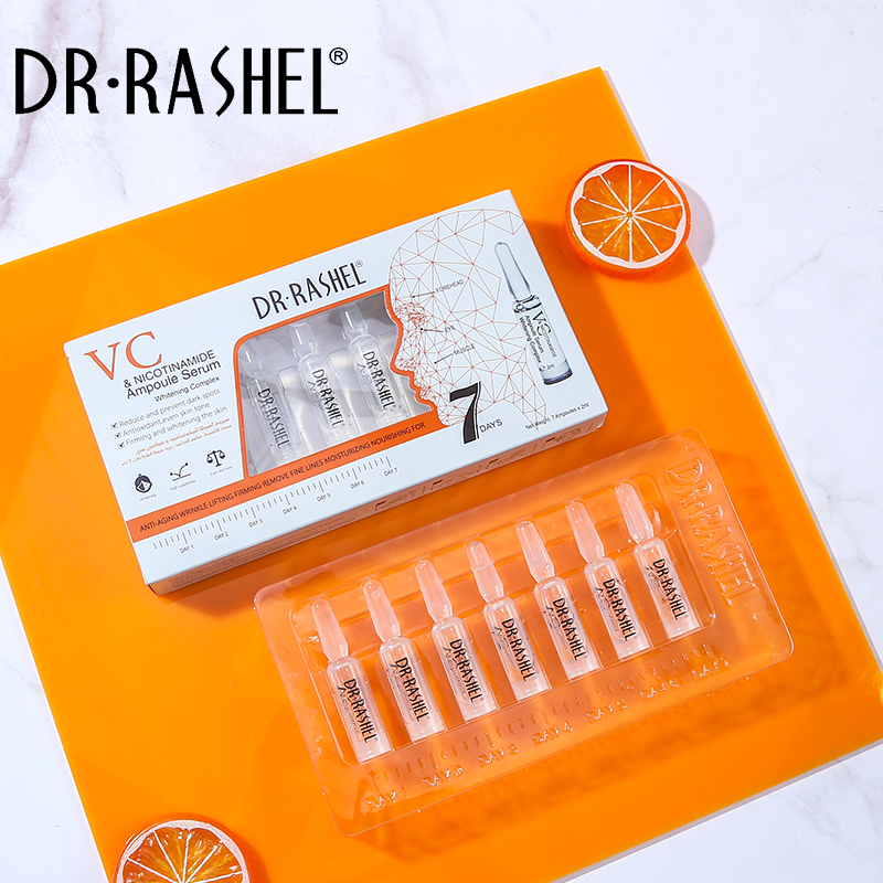 پک سرم آمپولی ویتامین سی نیکوتینامید دکتر راشل 7 عددی DR.RASHEL Vitamin C Nicotinamide Ampoule Serum