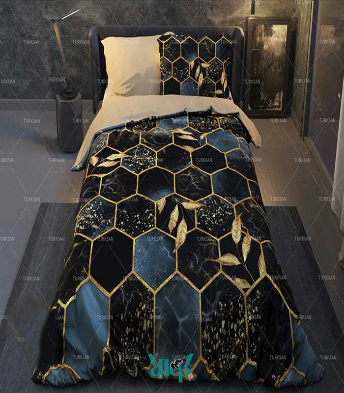 روتختی طوسی یک نفره طرح لانه زنبوری کد d270
