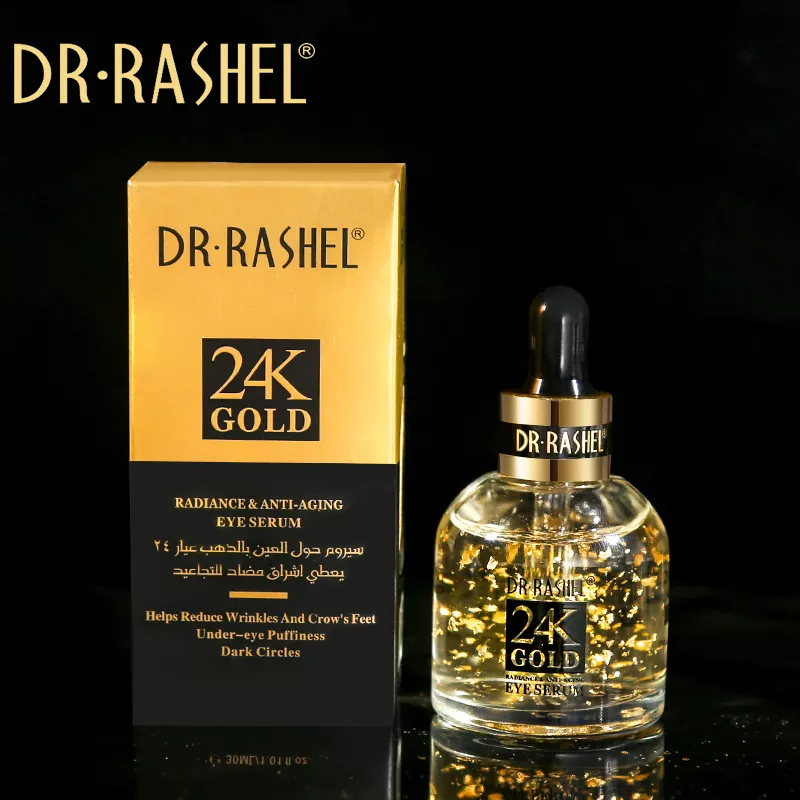 سرم دور چشم طلا 24 عیار دکتر راشل اورجینال 30میل DR.RASHEL 24K Gold Eye Serum