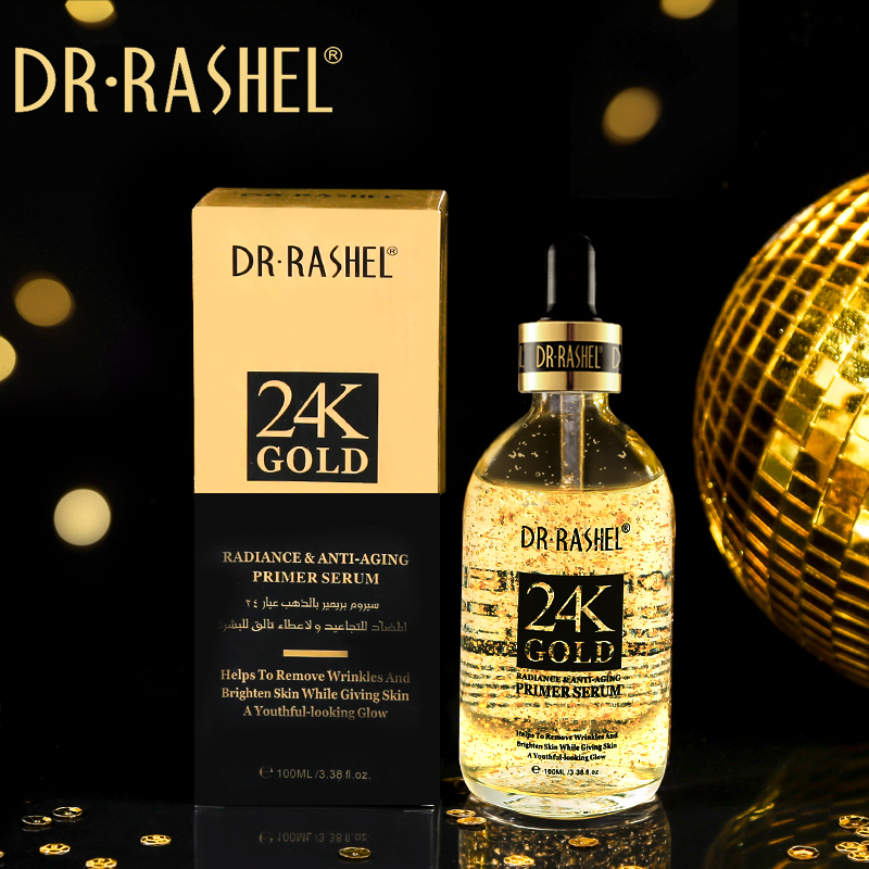 سرم پرایمر طلا 24 عیار دکتر راشل اورجینال 100میل  DR.RASHEL 24K Gold Primer Serum