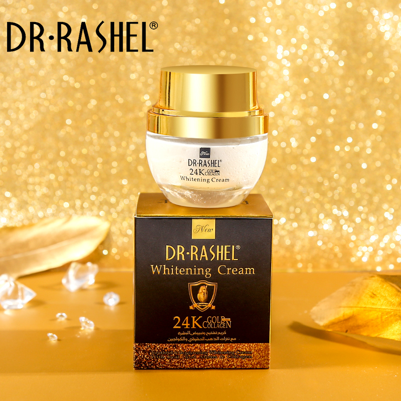 کرم سفید کننده صورت طلا کلاژن دکتر راشل اورجینال 50گرم DR.RASHEL Gold Collagen Whitening Cream