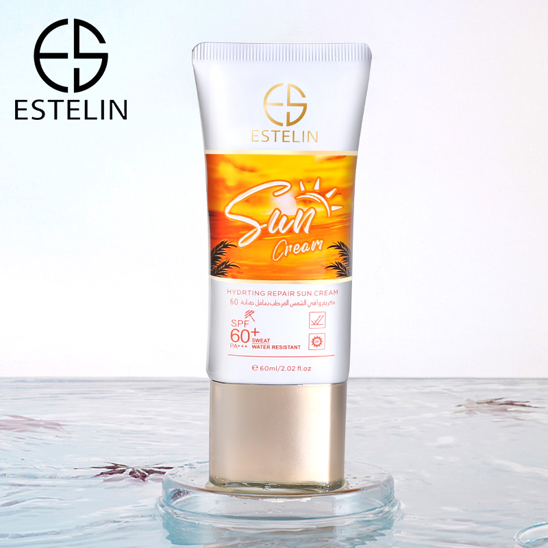 کرم ضدآفتاب آبرسان و ترمیم‌کننده استلین اورجینال SPF60 حجم60میل ESTELIN Hydrating Repair Sun Cream