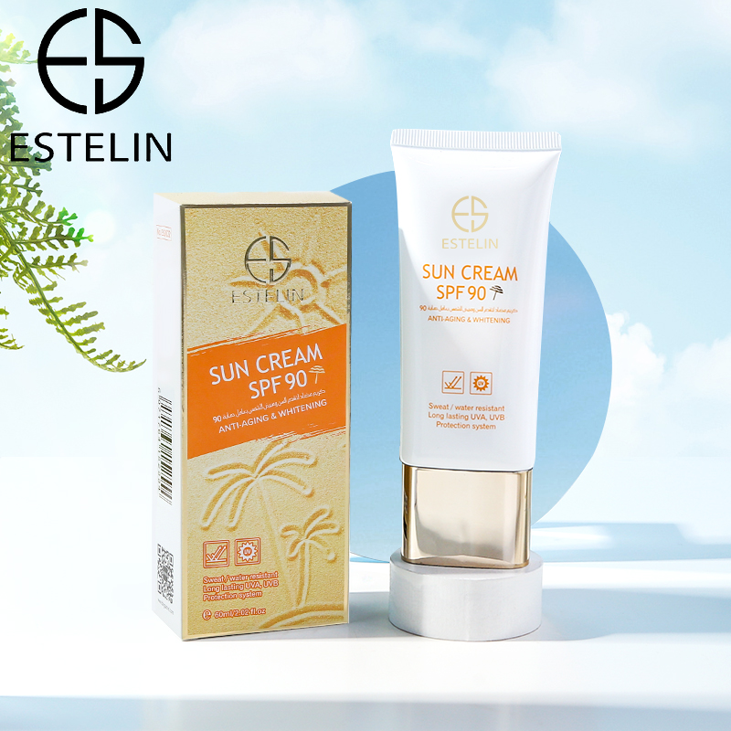 کرم ضدآفتاب ضدپیری و سفیدکننده استلین اورجینال SPF90 حجم60میل ESTELIN Anti-Aging & Whitening Sun Cream