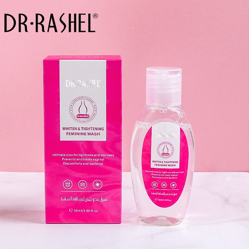 شوینده بانوان سفید و تنگ کننده مسافرتی دکترراشل حجم50میل DR.RASHEL Whiten Tightening Feminine Wash