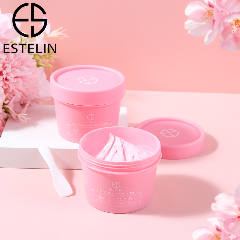 ماسک خاک رس صورتی ضدلک قوی استلین حجم100گرم ESTELIN Australian Pink Clay Mask