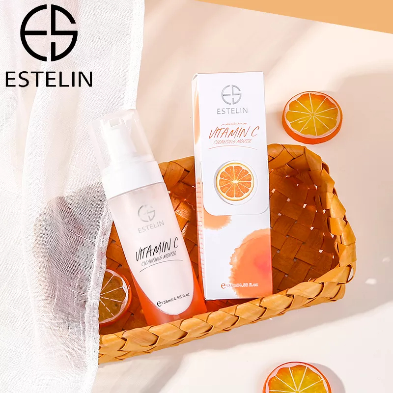 موس پاک‌کننده ویتامین سی استلین اورجینال 135میل ESTELIN Vitamin C Cleansing Mousse