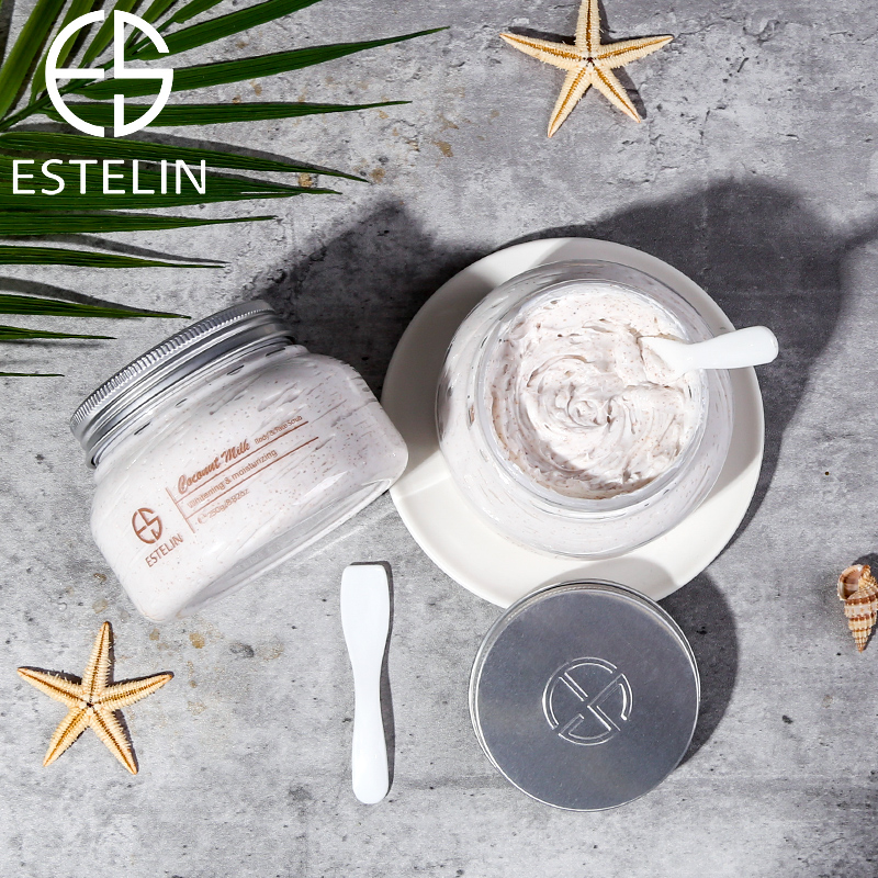 اسکراب شیر نارگیل صورت و بدن استلین اورجینال 250گرم ESTELIN Coconut Milk Body - Face Scrub