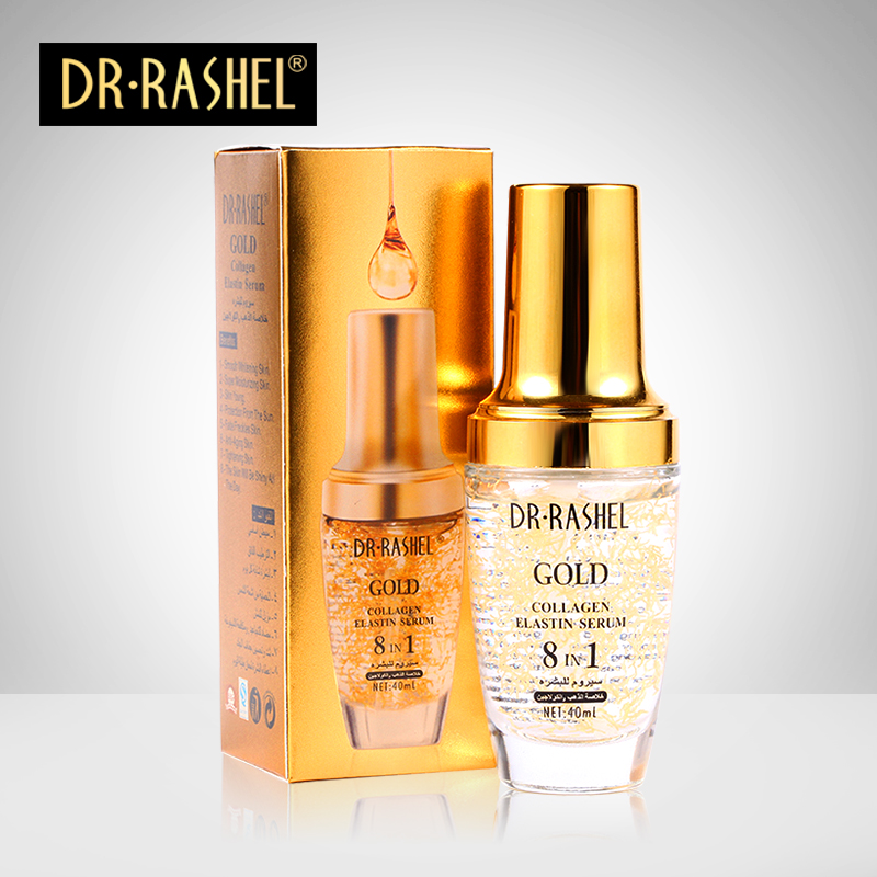 سرم هشتکاره طلا کلاژن الاستین دکتر راشل اورجینال 40میل DR.RASHEL 8in1 Gold Collagen Elastin Serum