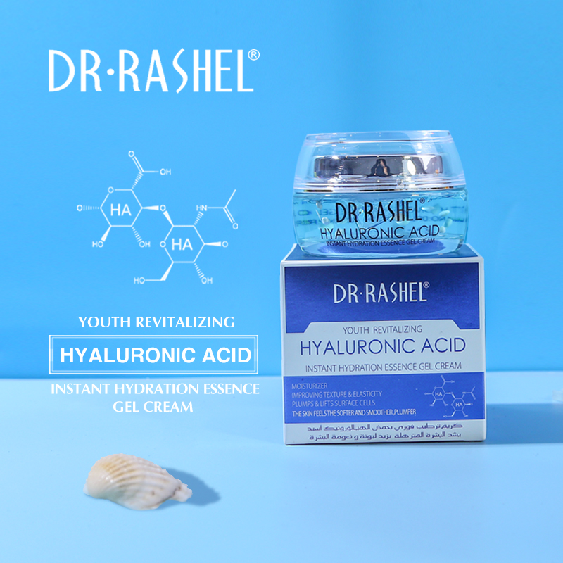 ژل کرم هیالورونیک اسید دکترراشل اورجینال آبرسان و جوانساز  50گرم DR.RASHEL YOUTH REVITALIZING HYALURONIC ACID INSTANT HYDRATION ESSENCE GEL CREAM