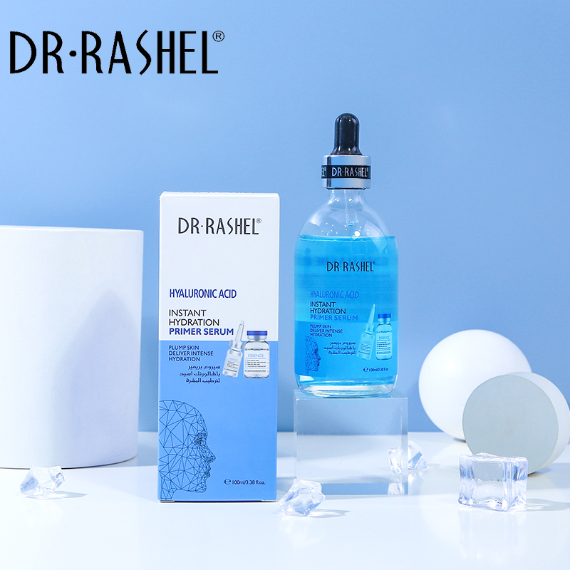 سرم پرایمر هیالورونیک اسید دکتر راشل اورجینال حجم100میل DR.RASHEL Hyaluronic Acid Essence Instant Hydration Primer Serum