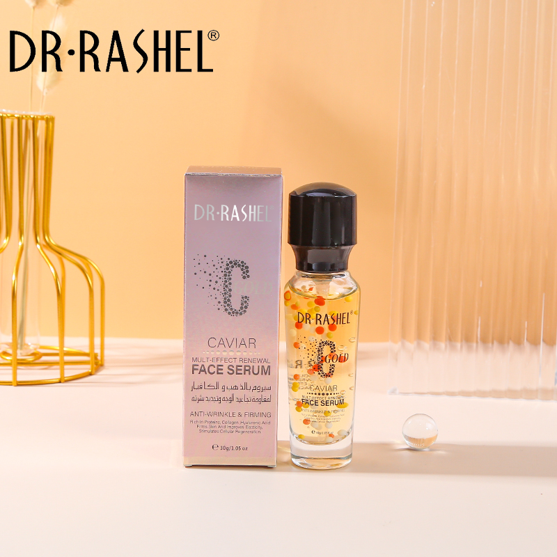 سرم طلا خاویار دکتر راشل اورجینال ضد چین و چروک قوی 30میل  DR.RASHEL Gold Caviar Face Serum