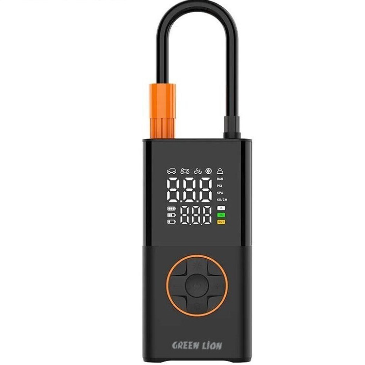 کمپرسور باد قابل حمل گرین لاین مدل GTI-01 با باتری 3600mAh - مشکی6935100194271, گارانتی-6-ماه-تندیس-سرویس