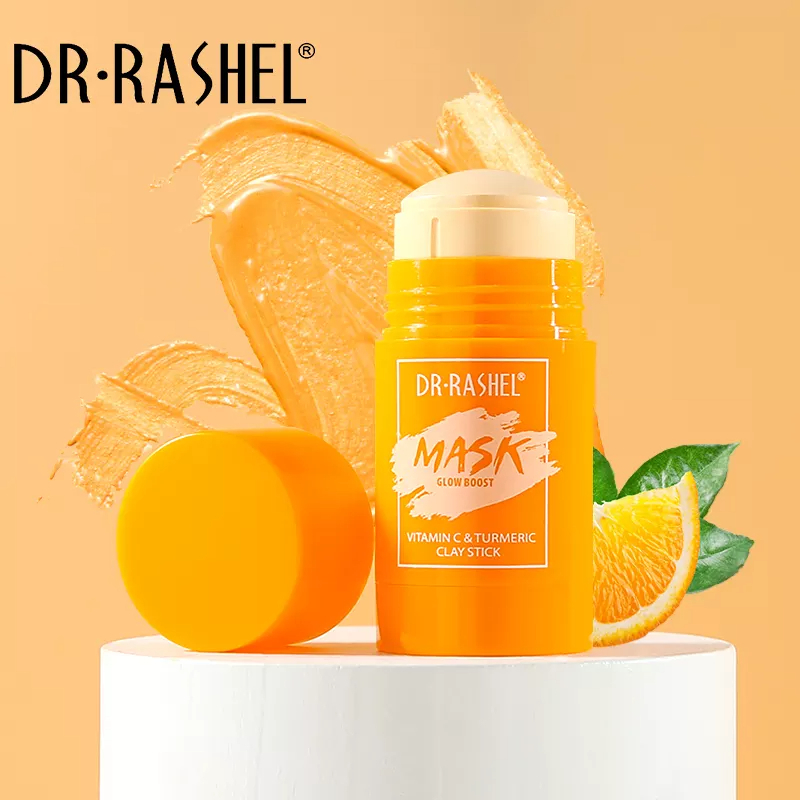 ماسک خاک رس استیکی ویتامین سی و زردچوبه دکتر راشل اورجینال حجم 42گرم DR.RASHEL Vitamin C - Turmeric Clay Stick