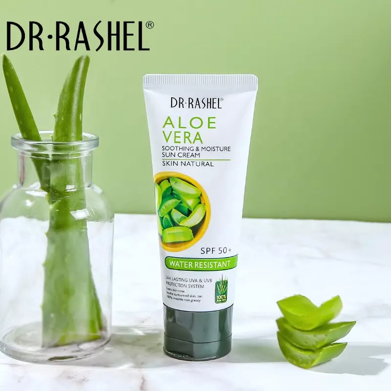 کرم ضد آفتاب آلوورا دکتر راشل 60گرم DR.RASHEL Aloe Vera Soothing and Moisture Sun Cream SPF50