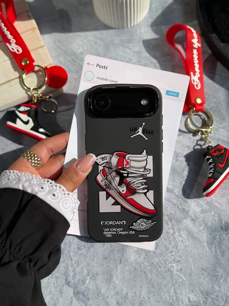 قاب Jordan 1 RED آیفون / سامسونگ / شیائومی (کدC2149)