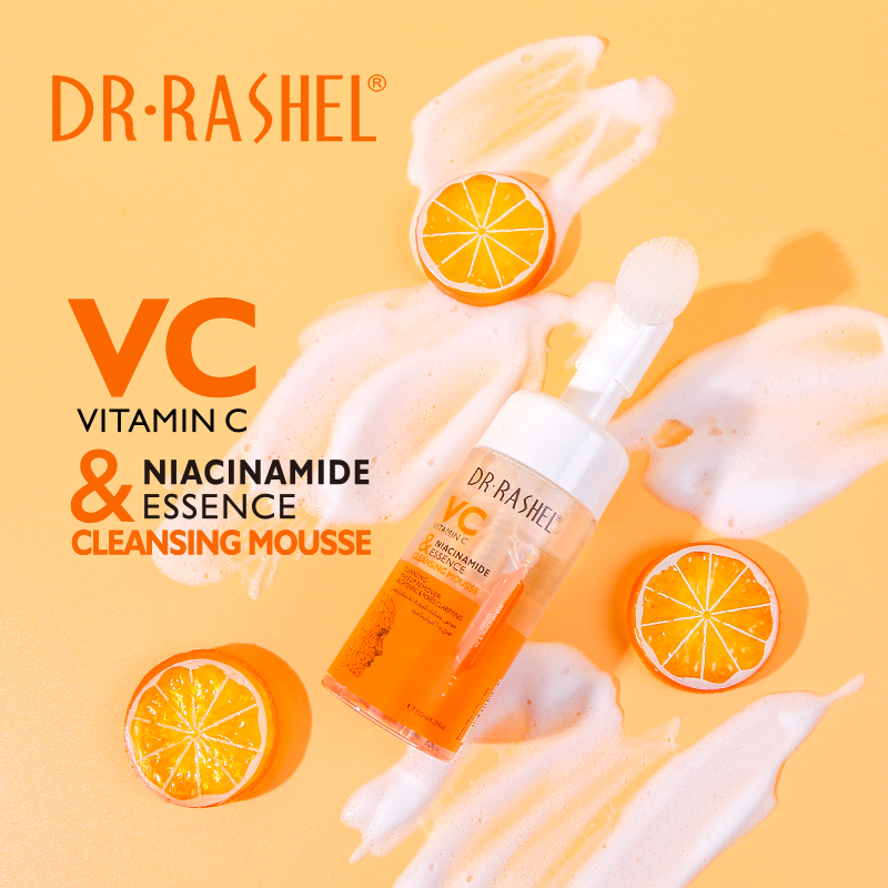 فوم شوینده ویتامین سی و نیاسینامید دکتر راشل اورجینال 125میل DR.RASHEL Vitamin C Niacinamide Cleansing Mousse