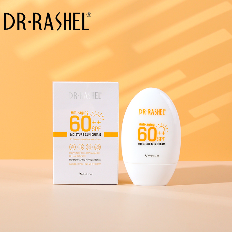 کرم ضد آفتابspf60 دکتر راشل اورجینال مرطوب‌کننده و ضدجوش 60گرم DR RASHEL Anti-aging and Moisture Sun Cream SPF 60
