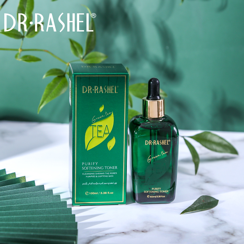 تونر صورت چای سبز دکتر راشل اورجینال رفع کک و مک 100میل  DR RASHEL Green Tea Purify Softening Toner