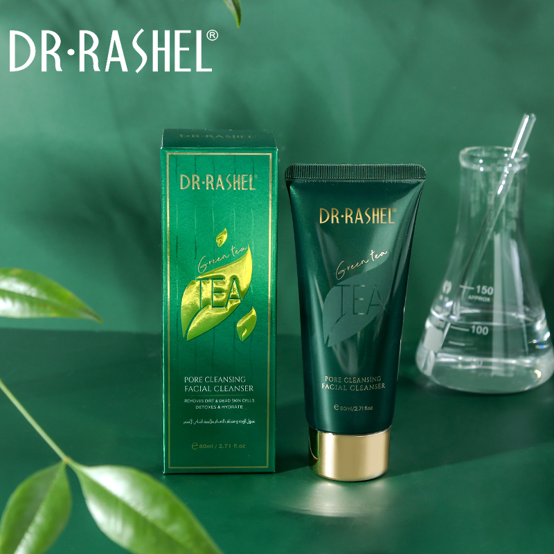 شوینده صورت چای سبز دکتر راشل اورجینال ضدجوش 80گرم DR RASHEL Green Tea Pore Cleansing Facial Cleanser
