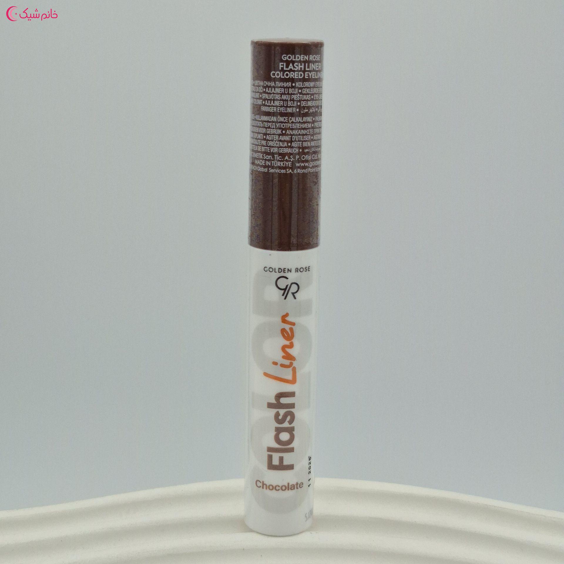 خط چشم قهوه ای شکلاتی گلدن رز اورجینال (Golden Rose)شماره 111  chocolate  مدلFLASH LINER