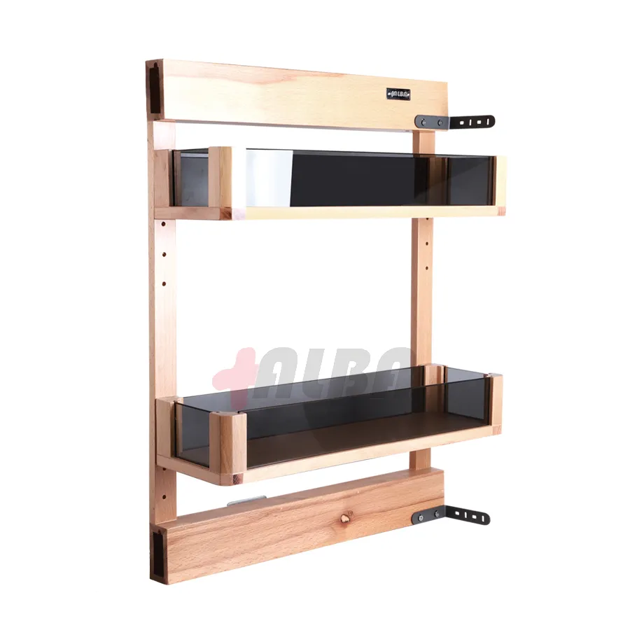 مینی سوپر پهلوی 2 طبقه WOOD GLASS آلبا