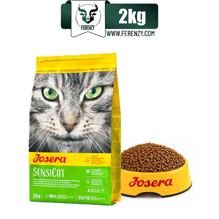 غذای خشک گربه بالغ با گوارش حساس جوسرا طعم مرغ مدل سنسی کت SensiCat Josera وزن 2 کیلوگرم