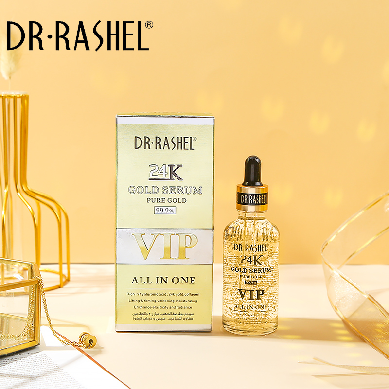 سرم طلا VIP ال این وان دکتر راشل اورجینال 50 میل DR RASHEL 24K Gold Serum Facial Serum VIP ALL IN ONE