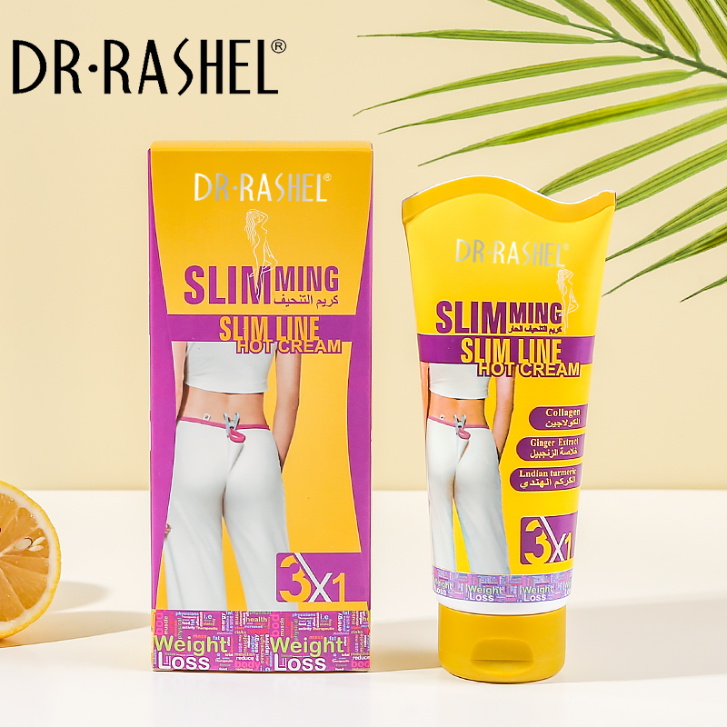 کرم چربی سوز زنجبیل زردچوبه دکتر راشل اورجینال رفع سلولیت150گرم DR.RASHEL SLIMMING HOT CREAM