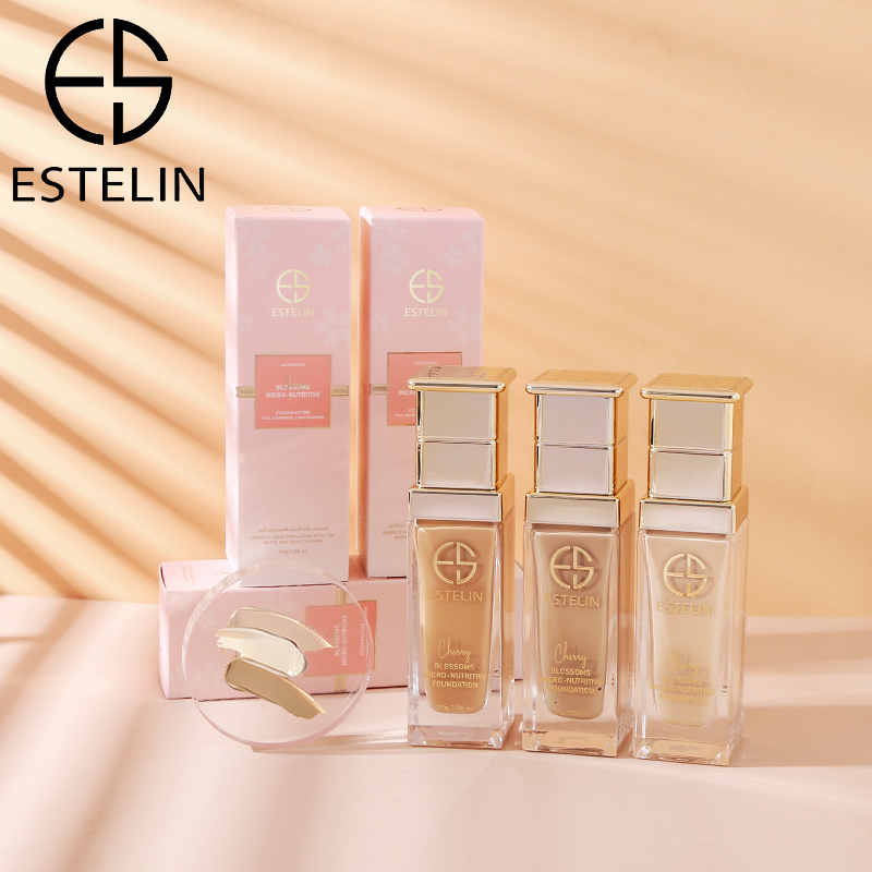 کرمپودر شکوفه گیلاس استلین اورجینال 30گرم ESTELIN Cherry Blossoms Foundation