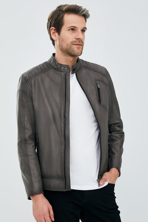 کاپشن چرم اسلیم فیت و اسلیم فیت مردانه Durant دری مد