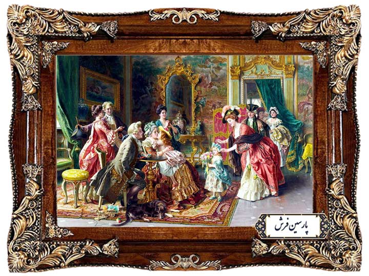 تابلو فرش ماشینی طرح تولد مادربزرگ - کد MF2102