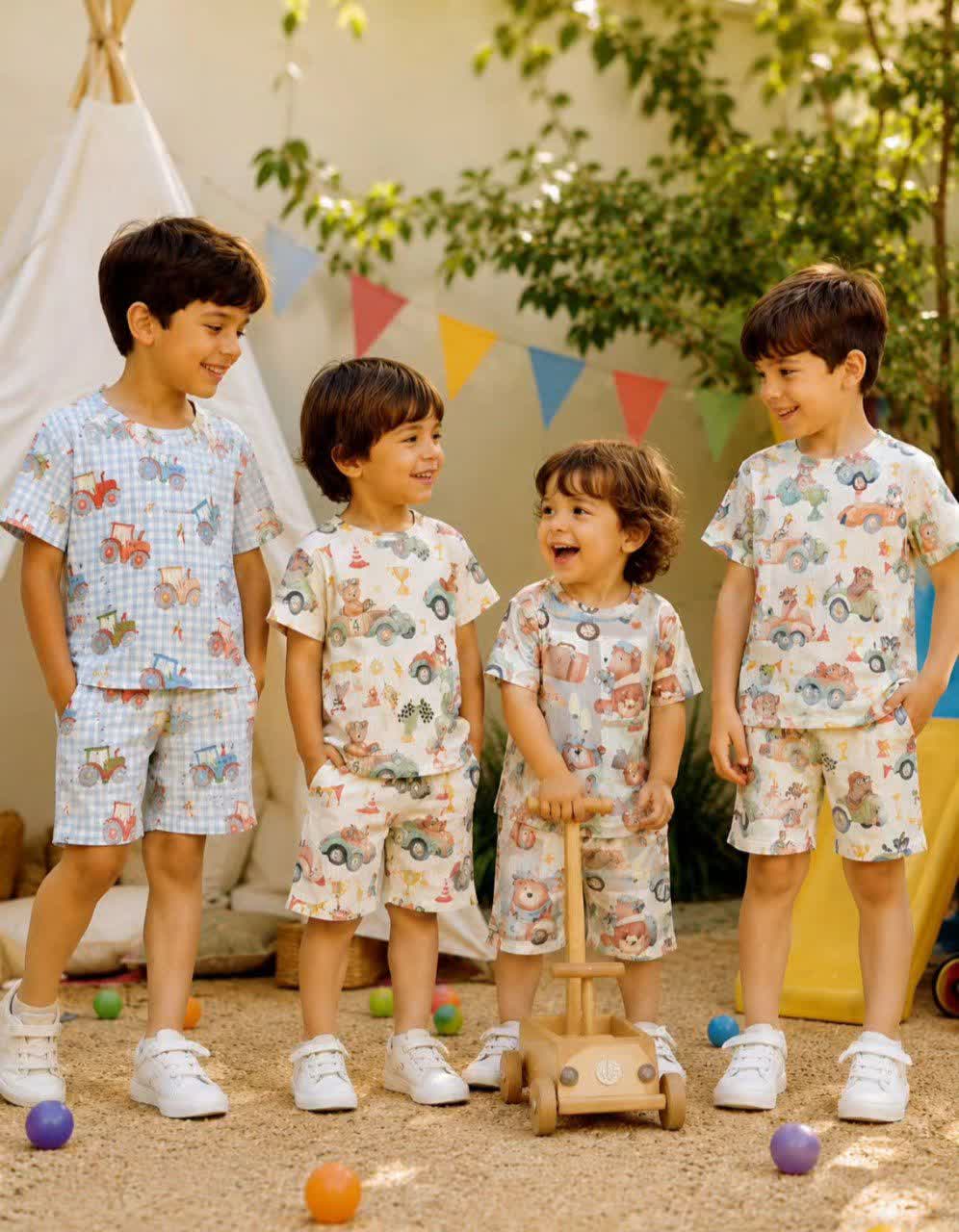 تیشرت شلوارک ریلی پسرانه جامک