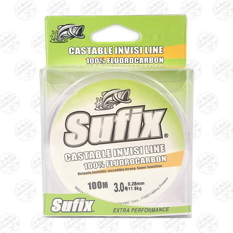 نخ ماهیگیری سافیکس فلورو کربن سایز ۰.۲۸ طول ۱۰۰ متر SUFIX INVISI LINE