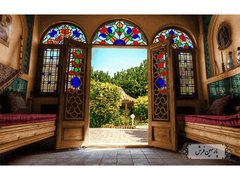 نخ و نقشه تابلو فرش طرح درب سعادت - کد NV703