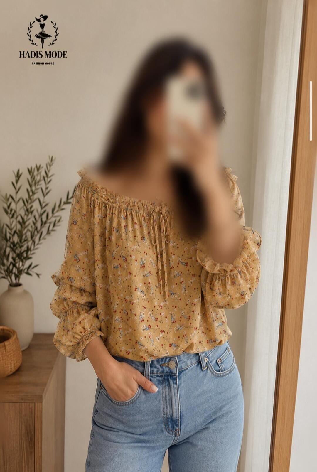 شومیز یقه قایقی دخترانه زنانه وارداتی برند PRIMARK