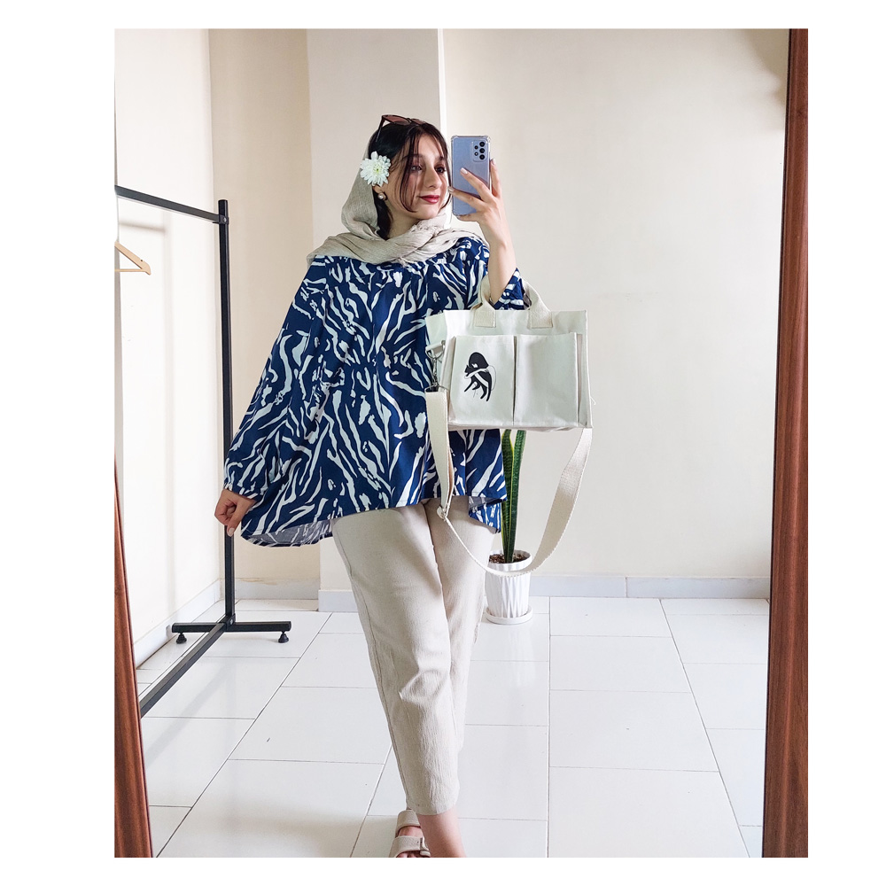 توتبگ مینیمال کوچک کتان کد ۰۰۱ | مزون صبا فرشباف بنام 👜