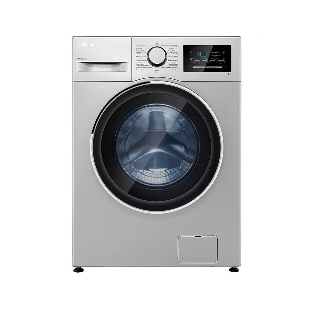 ماشین لباسشویی اسنوا مدل SWM-71S10 ظرفیت 7 کیلوگرم موتور یونیورسال دارای بخارشو