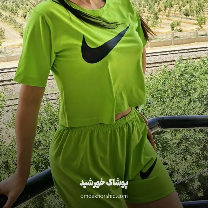 کراپ شورتک نایک رنگی