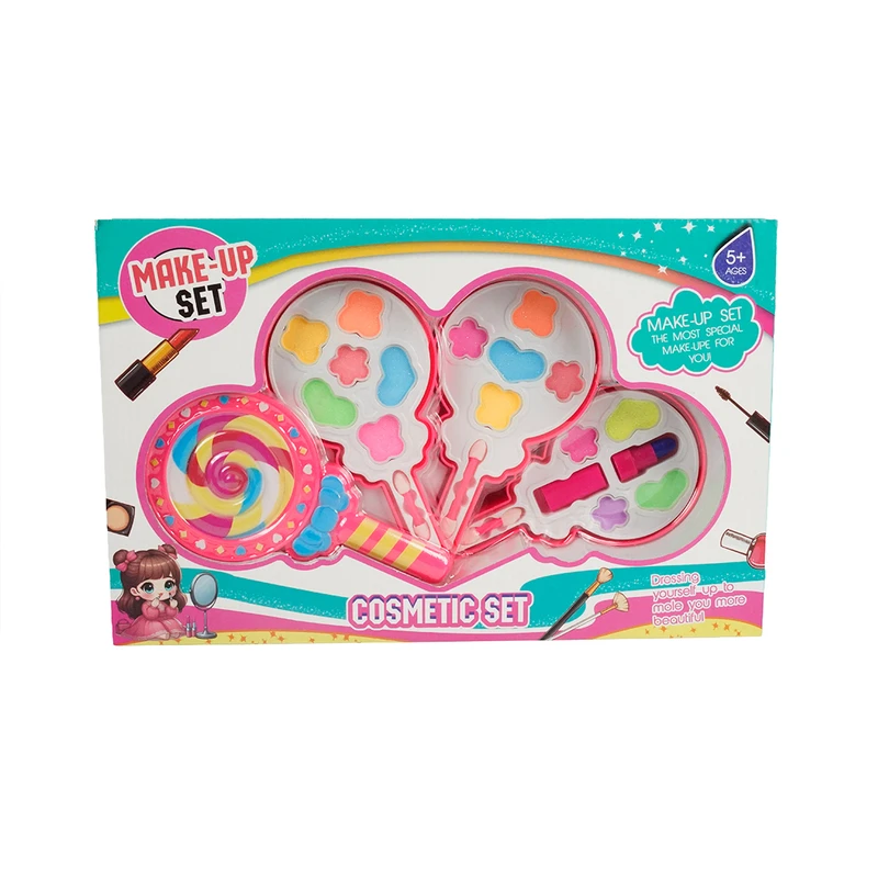 ست اسباب بازی لوازم آرایشی کودک مدل آبنباتی (Candy) | ست آرایشی فانتزی و خلاقانه | ایمن و غیرسمی | مناسب کودکان بالای ۳ سال