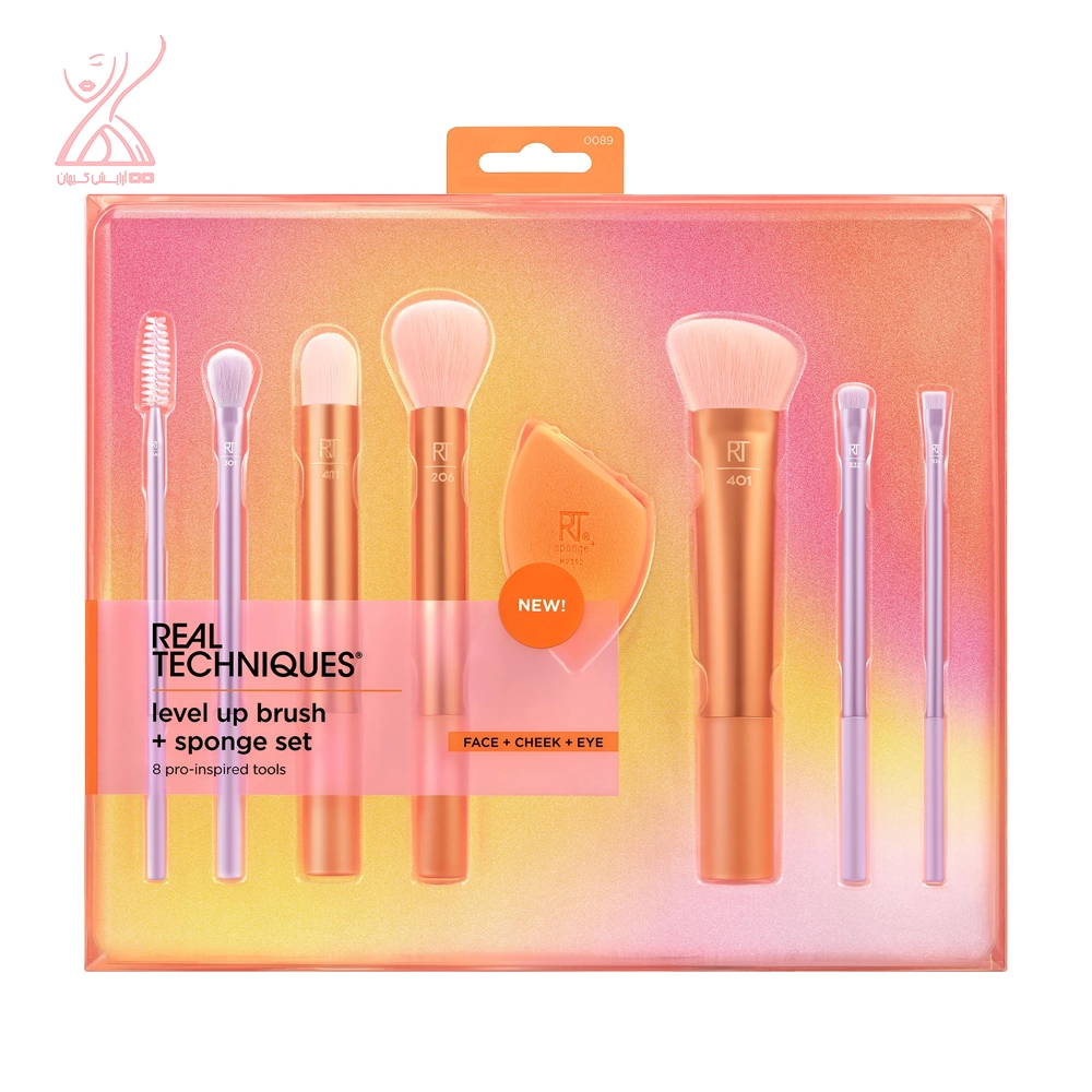 ست براش و پد ریل تکنیک Real Techniques level up brush