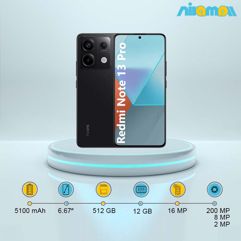 گوشی موبایل شیائومی مدل Redmi Note 13 Pro 5G دوسیم کارت ظرفیت 512 گیگابایت و رم 12 گیگابایت
