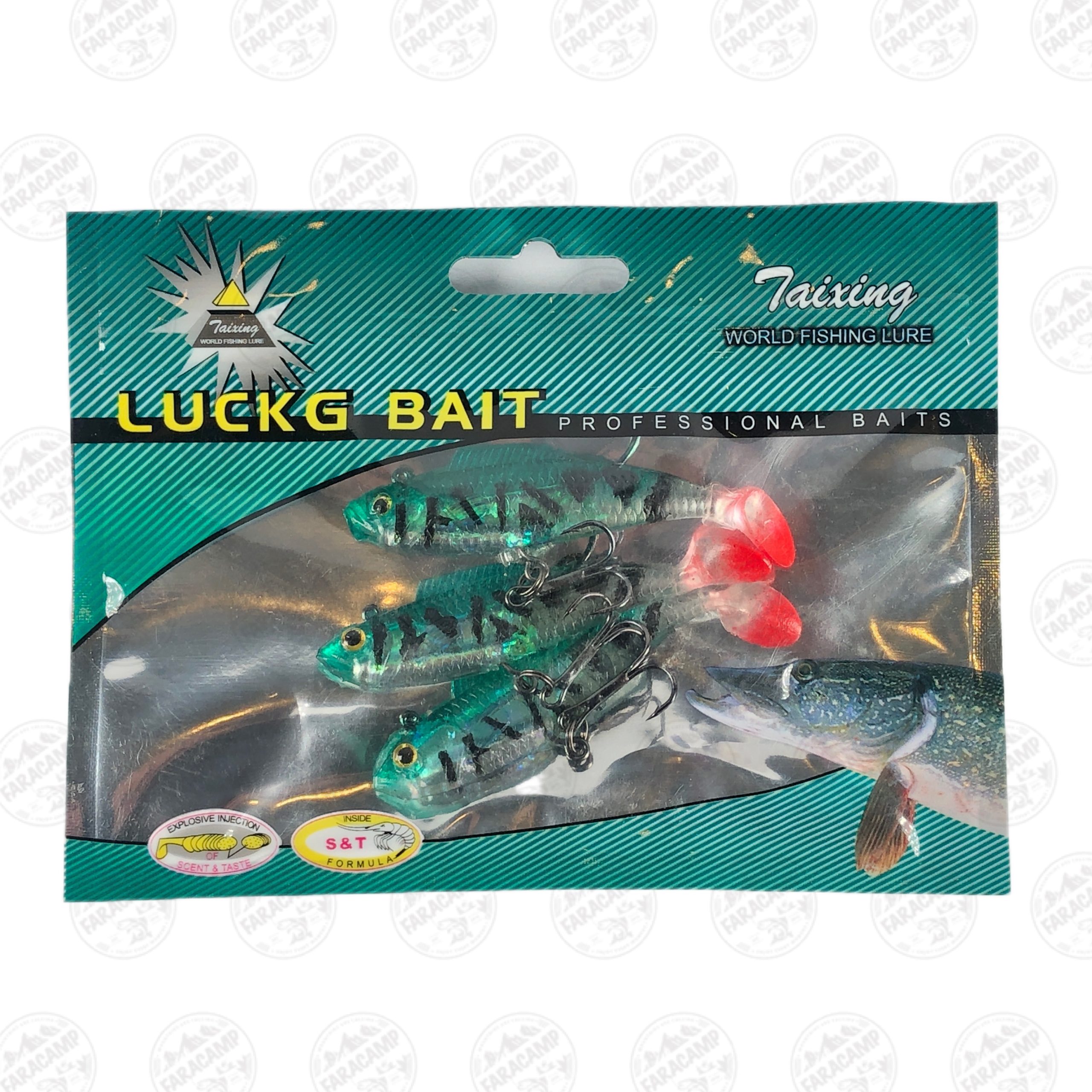 لور ماهی ژله ای ماهیگیری Luckg Bait  مجموعه ۳ عددی مدل ۱۰۳۵