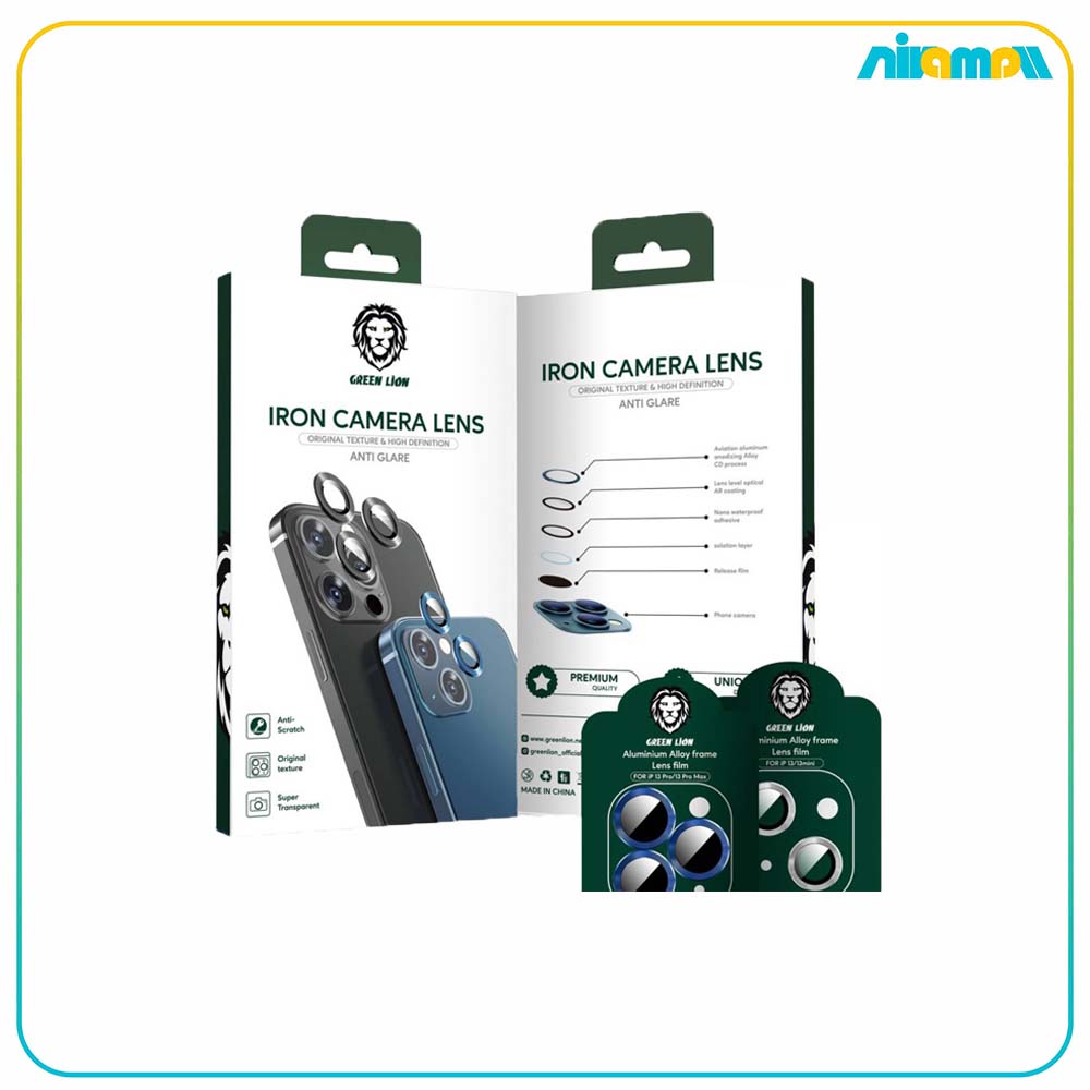 محافظ لنز گرین لاین مدل Anti-Glare مناسب برای گوشی موبایل iPhone 13 / 13 Mini