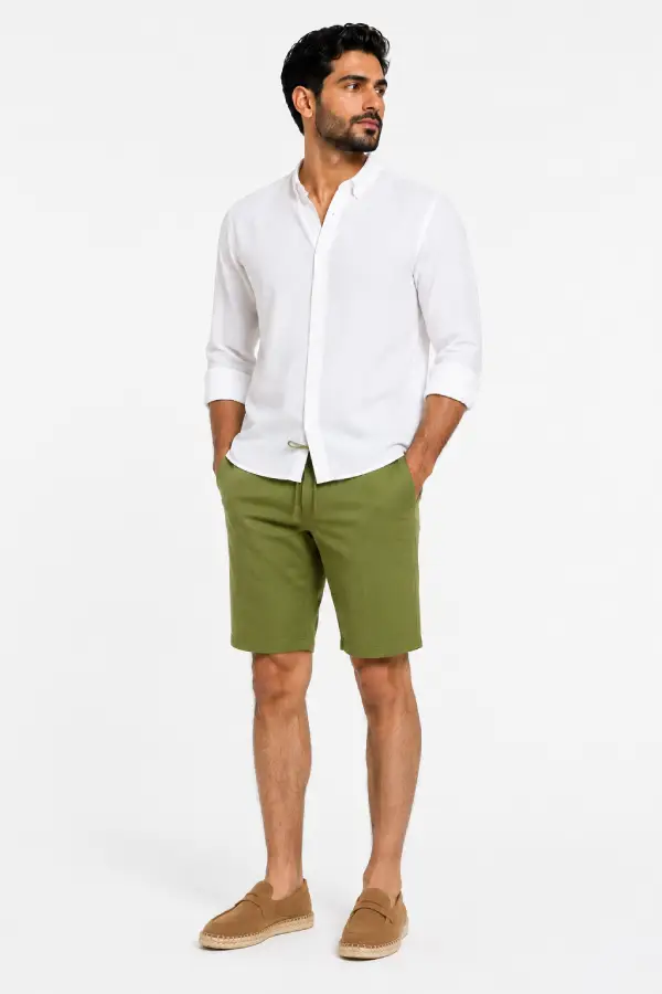 شلوارک مردانه کتان Altınyıldız Classics مدل Comfort Fit