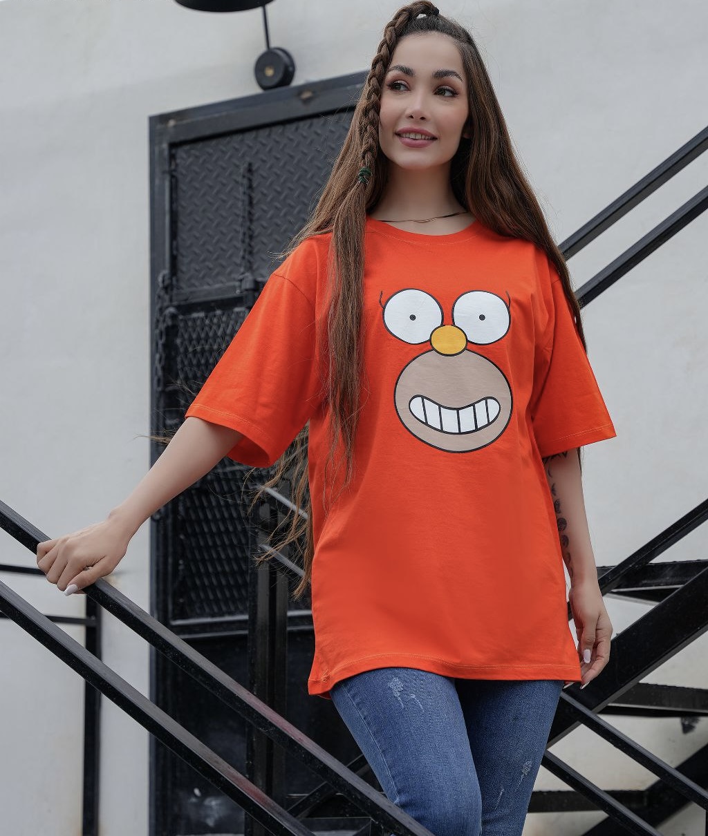 تیشرت لانگ زنانه انیمیشن